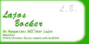 lajos bocker business card